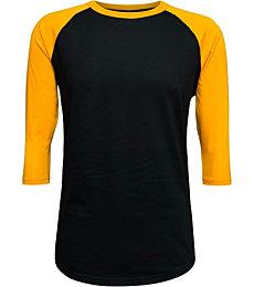 Unisex 3/4 Sleeve Raglan Baseball Jersey in [Color combination], comfortable athletic wear for men and women