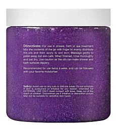 Lavender Oil Body Scrub Exfoliator with Shea Butter and Grapefruit Oil by Majestic Pure - Exfoliate & Moisturize Skin, Fights Acne - 10 oz