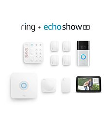 Ring Alarm 8-Piece Kit (2nd Gen) with security sensors and base station