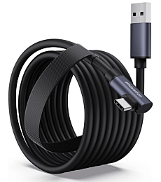 Oculus Link Cable 16FT/5M, Amavasion USB 3.1 to USB-C 5Gbps High Speed Data Transfer & Charging Cable Designed for Oculus Quest 2 / Meta Quest 2 and Gaming PC (Coaxial Black)