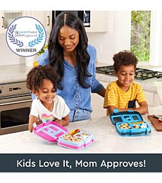 Kids Prints Leak-Proof Lunch Box with 5 compartments, perfect for packing healthy lunches for kids ages 3-7 By Bentgo 