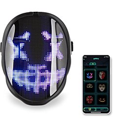 CHEMION LED Face Mask - Customizable Colors & Animations via Bluetooth App