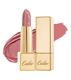 Oulac Light Pink Lipstick for Women with Metallic 3D Shine