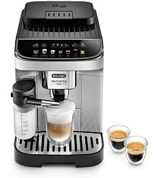 Magnifica Evo Automatic Espresso & Coffee Machine with Automatic Milk Frother for Latte, Cappuccino, Iced Coffee, Built-in Grinder, ECAM29084SB By De'Longhi 