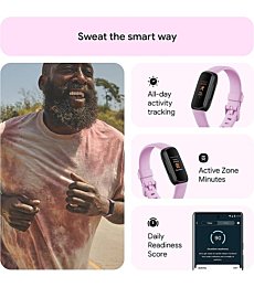 Fitbit Inspire 3 Health & Fitness Tracker with Stress Management, Workout Intensity, Sleep Tracking, 24/7 Heart Rate and more, Lilac Bliss/Black, One Size