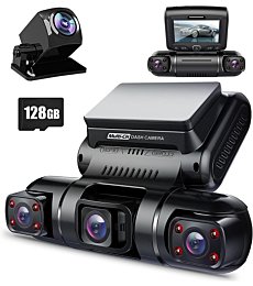 PRUVEEO D90-4CH Dash Cam with 4 Lenses for 360° Car Coverage