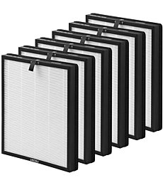 XBWW 6 Packs HY4866 Replacement Filters Compatible with MORENTO HY4866, WESTHEY HY4866, YIOU M1 and FETIONS FT5000 Air Cleaner Purifiers, with H13 True HEPA and Activated Carbon Filter