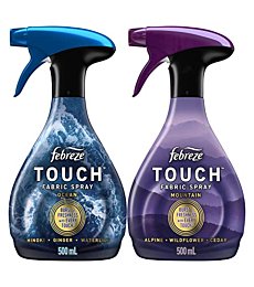 Febreze Touch Fabric Spray, Sneaker Balls Alternative, Couch Cleaner, Refresher Ocean & Mountain, 16.9 oz, Pack of 2,33.8 Fl Oz