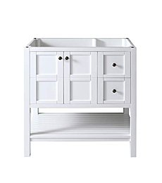 Virtu USA ES-30036-CAB-WH Winterfell Bathroom Vanity, 36 inches, White