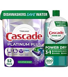 Cascade Platinum Bundle - Dishwasher pods & rinse aid
