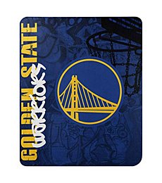 Northwest NBA Golden State Warriors Unisex-Adult Fleece Throw Blanket, 50" x 60", Hard Knocks