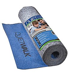 QuietWalk Laminate and Floating Wood Flooring Underlayment with Attached Vapor Barrier- Sound Reduction, Compression Resistant, Moisture Protection 3'Wx33'4"L Roll (Covers 100 sq. ft) QW100B1LT