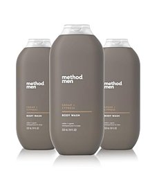 Method Men Body Wash, Cedar + Cypress, Paraben and Phthalate Free, 18 FL Oz (Pack of 3)