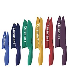 Cusinart Block Knife Set, 12pc Cermaic Knife Set with 6 Blades & 6 Blade Guards, Lightweight, Stainless Steel, Durable & Dishwasher Safe, C55-12PCKSAM