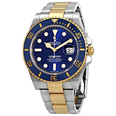 Rolex Submariner Blue Dial Stainless Steel and 18K Yellow Gold Bracelet Automatic Men's Watch 126613LBBLSO