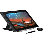 HUION KAMVAS Pro 16 Graphics Drawing Tablet with Screen Full-Laminated Tilt Battery-Free Stylus Touch Bar Adjustable Stand, Compatible with Windows, Mac and Linux, 15.6inch Pen Display