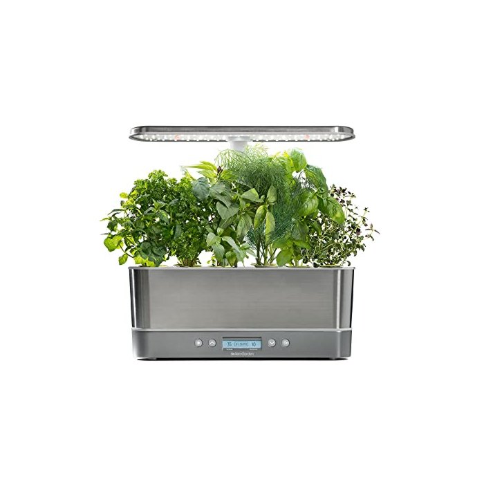 AeroGarden Harvest Elite Slim, Stainless Steel