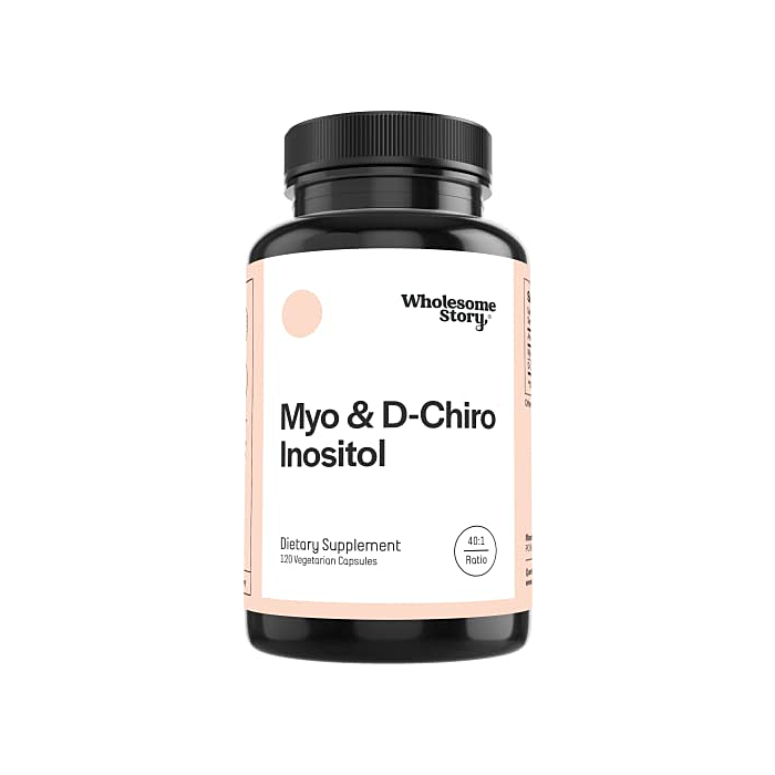 Myo-Inositol & D-Chiro Inositol Blend Capsule | 30-Day Supply | Most Beneficial 40:1 Ratio | Hormonal Balance & Healthy Ovarian Function Support for Women | Vitamin B8 | 120 Inositol Supplement Caps