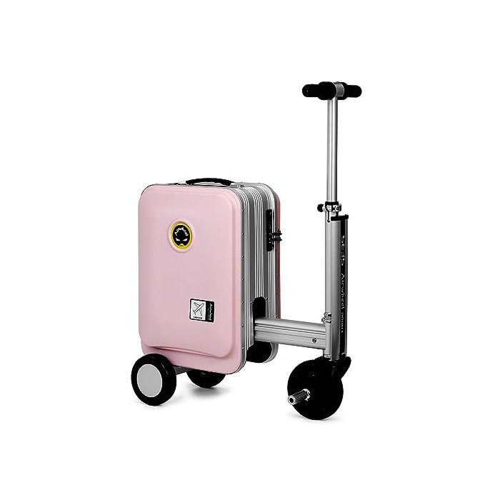 Airwheel SE3S Smart Riding Luggage Electric Suitcase Scooter with Removable Battery (pink)