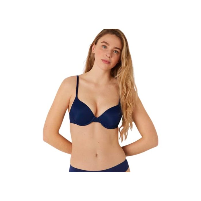 Victoria's Secret Pink Push Up Bra, Full Coverage, Padded, Smooth, Bras for Women, Navy (36D)