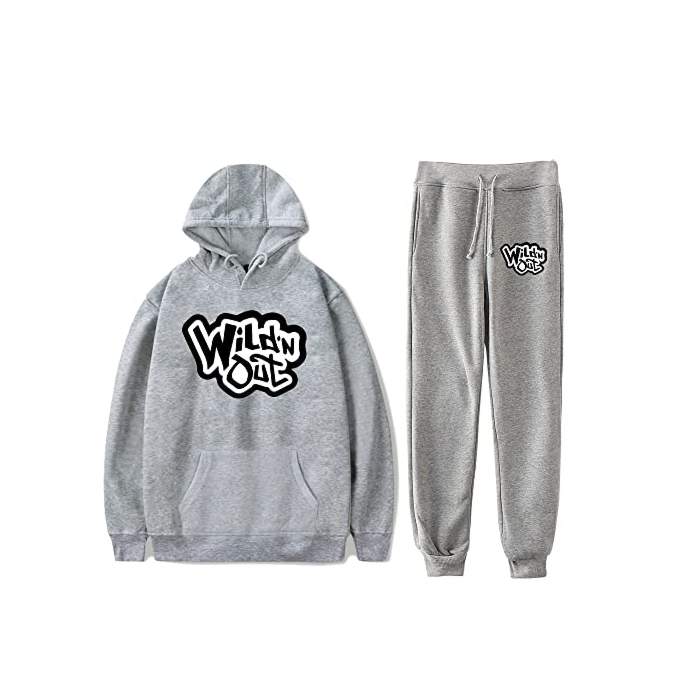 KHJYAKSC Wild 'n Out Merch Hoodie Suit Man/Woman Hip Hop Hoodies Fans Sweatshirts Printed Casual (Gray,XXS)