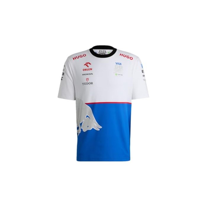 HUGO, F1 2024 Racing Bull Team Driver Tshirt, Cobalt/White, L