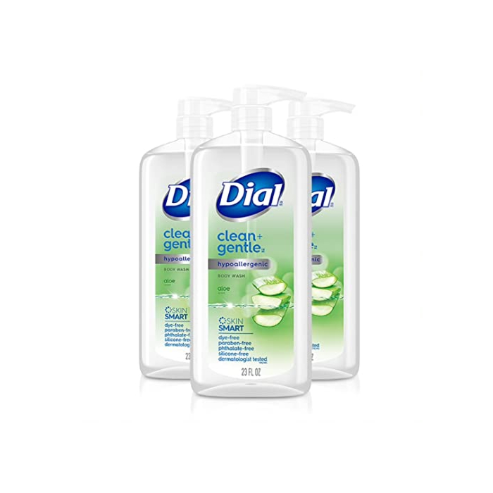 Dial Body Wash, Healthy & Sensitive Aloe Scent, 23 fl oz, Pack of 3