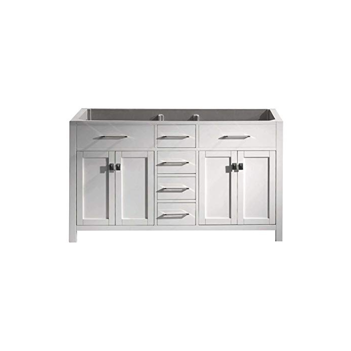 Virtu USA MD-2060-CAB-WH Caroline Bathroom Vanity 60 inches White