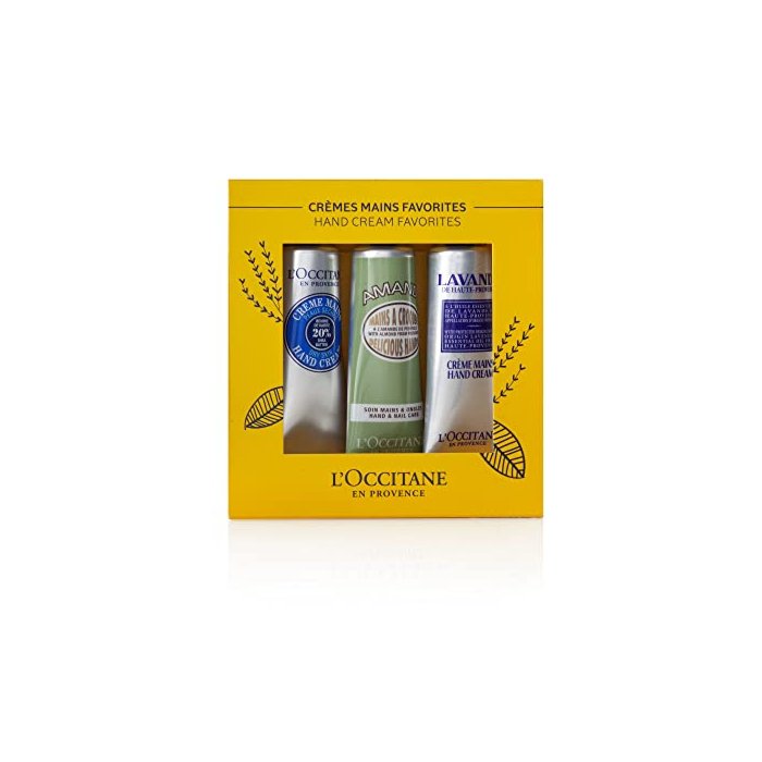 L'Occitane Hand Cream Classics, 3-Piece Set: Moisturizing Hand Creams, Iconic Scents, Vegan, All Skin Types, Perfect Gift, Made in France