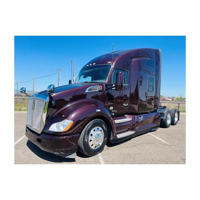 2022 Kenworth T680 purple sleeper cab semi truck tractor