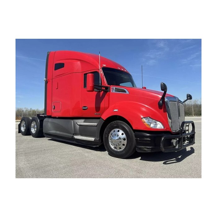 Sleek 2020 Kenworth T680 diesel tractor truck with sleeper cab in excellent condition.