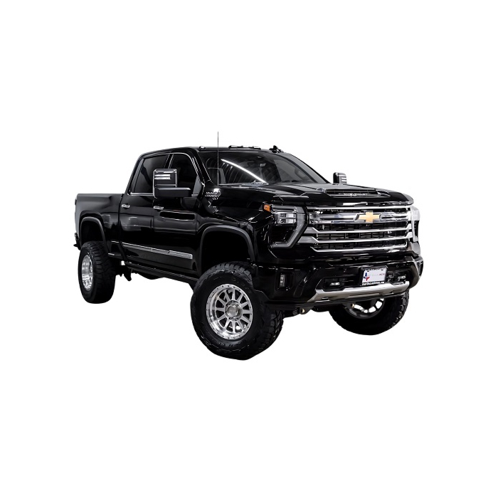 2024 Chevrolet Silverado 2500 High Country Z71 with BDS Lift and 20" Method 38" Toyo wheels.