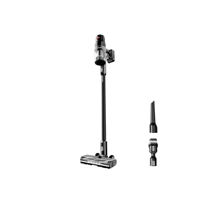 BISSELL CleanView XR 200W Lightweight Cordless Vacuum w/ Removable Battery, 35-min runtime, Tangle-Free Brush Roll, LED lights, XL Tank, Dusting & Crevice Tool, Wall Mount, 3789U, Silver