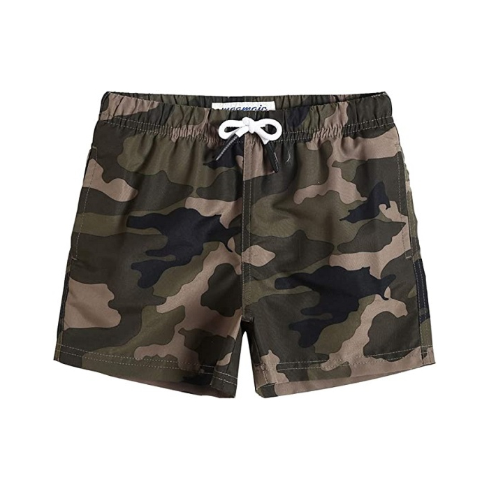 maamgic Boys Swim Trunks Toddler Swim Shorts Little Boys Bathing Suit Swimsuit Toddler Boy Swimwear Camo-Green