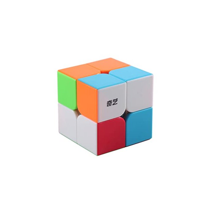 Magic Cube 2" 2x2 Smart Speed Cube Stickerless Cube Educational Game Brain Teaser (1 Pack, Rainbow)