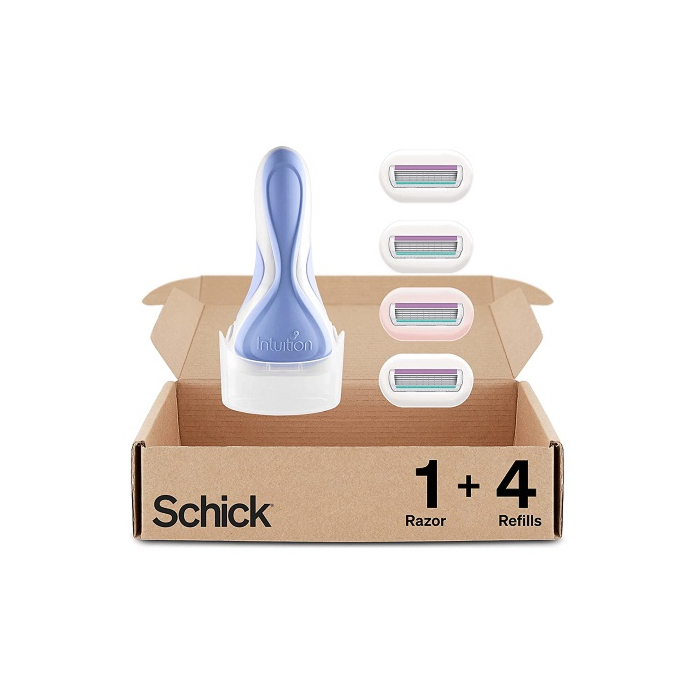 Schick Intuition Razors for Women Variety Pack | Includes: 1 Pure Nourishment Razor & 4 Intuition Razor Blades Refill