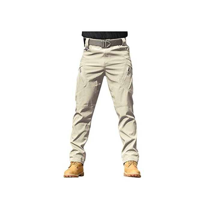 Cargo Work Pants for Men,Mens Baseball Pants Summer Work Pants for Men Tactical Waterproof Pants Men Men's Travel Pants Cargo Pants for Men Baggy Outdoor Waterproof Hiking Work Pants(Khaki,M)