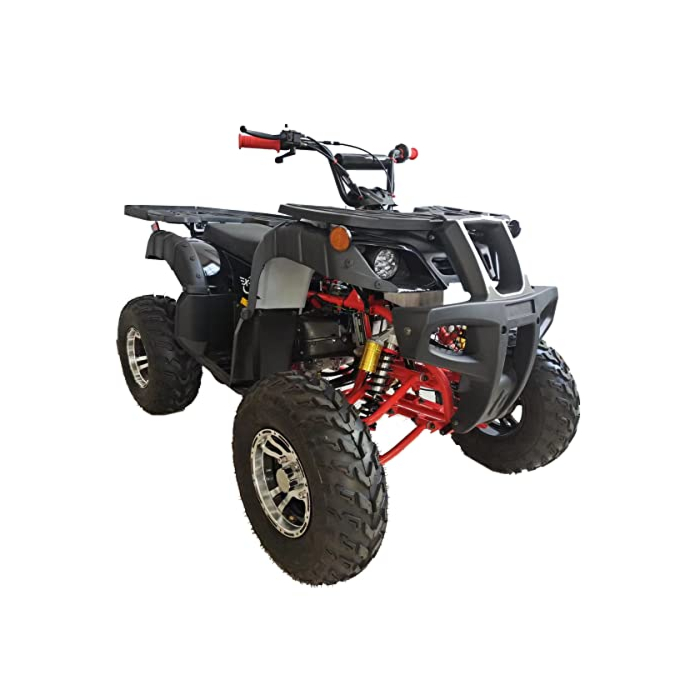 X-PRO 200 Adult ATV with Automatic Transmission w/Reverse, Big 23"/22" Aluminium Rim Wheels! (Black)