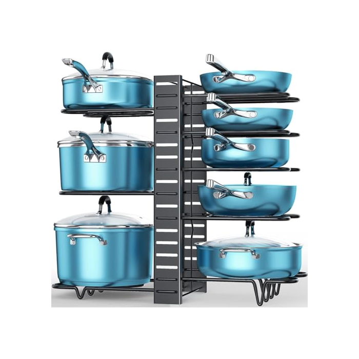 Organize pots & pans with ORDORA's DIY pot lid organizer.