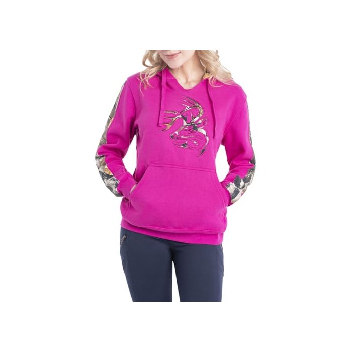 Legendary Whitetails Women's Camo Outfitter Hoodie, Fuchsia, Small