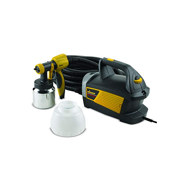 Wagner Spraytech 0518080 Control Spray Max HVLP Paint or Stain Sprayer, Complete Adjustability for Decks, Cabinets, Furniture and Woodworking, Extra Container included, Yellow/Black