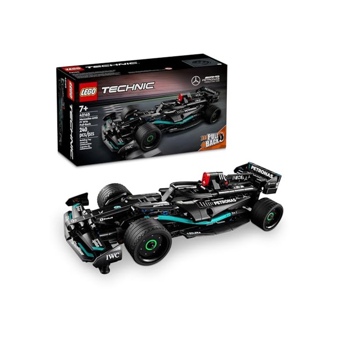 LEGO Technic Mercedes-AMG F1 W14 E Performance Pull-Back Car Toy, Vehicle Building Set for Boys and Girls, Mercedes Race Car Toy Model, Gift for Kids Ages 7 and Up, 42165