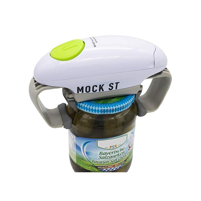 MOCK ST Electric Jar Opener, Restaurant Automatic Jar Opener for Seniors with Arthritis, Weak Hands, Bottle Opener for Arthritic Hands