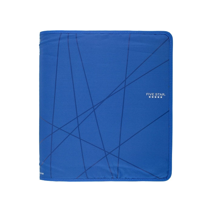 Five Star 1-1/2 Inch Zipper Binder, Ring Binder, Blue (73029)