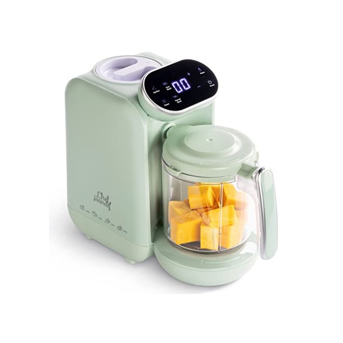 Baby Food Maker | Baby Food Processor with Steaming Basket | Baby Steamer, Blender, and Puree Maker | Milk Warmer Machine | Auto Cooking & Grinding | Touch Screen Control (Green)