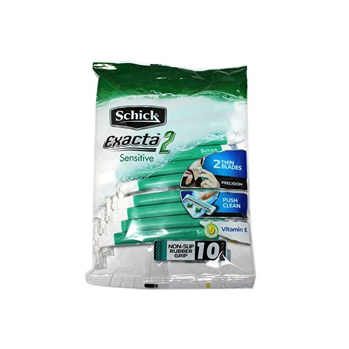 Schick Exacta2 Sensitive Disposable Razor, 10 Count (1Pack)