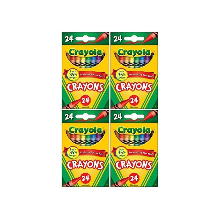 Crayola Classic Color Pack Crayons, 24 Count, (Pack of 4)