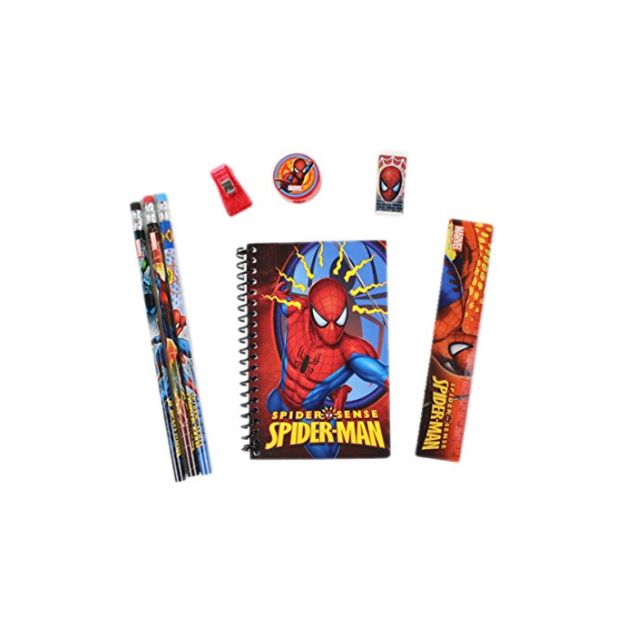 Officially Licensed Marvel 8 Piece Stationery Set - Spiderman