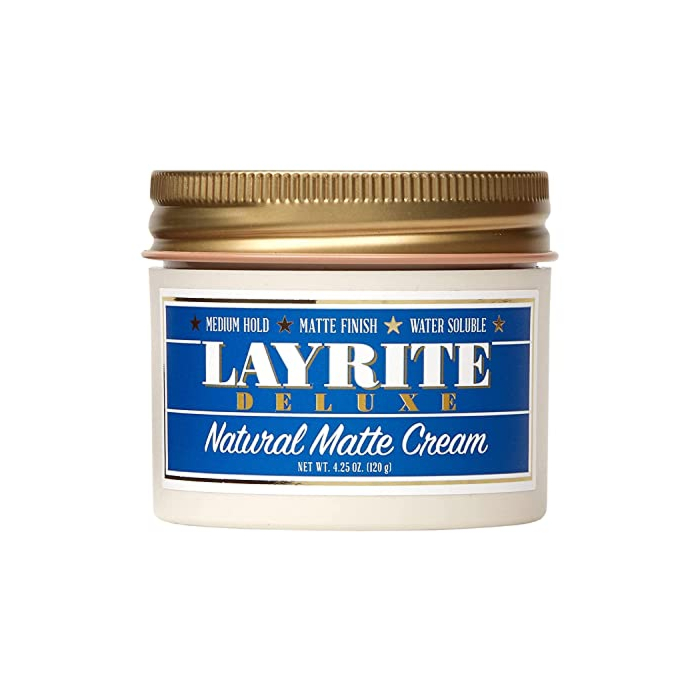 Layrite Natural Matte Cream, Basic, White, Mild Cream Soda, 4.25 Oz