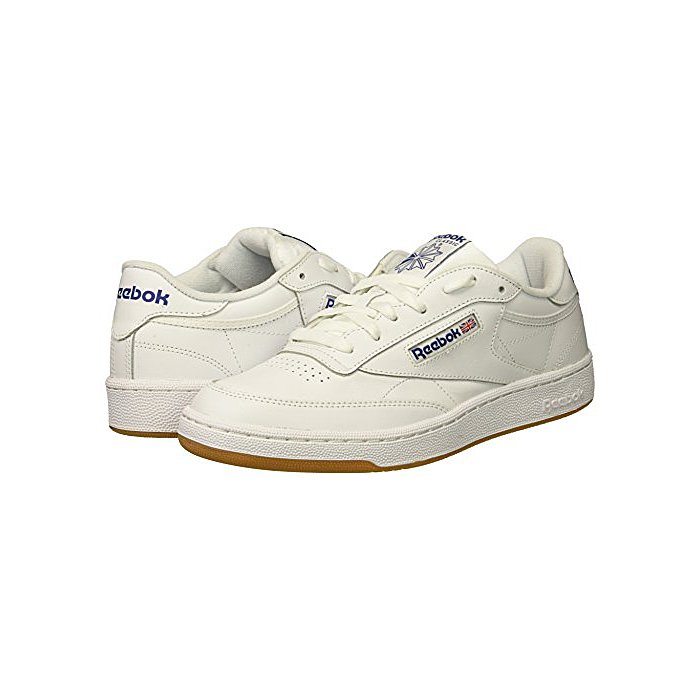 Reebok Men's Club C Fashion-Sneakers, White/Royal-Gum, 9